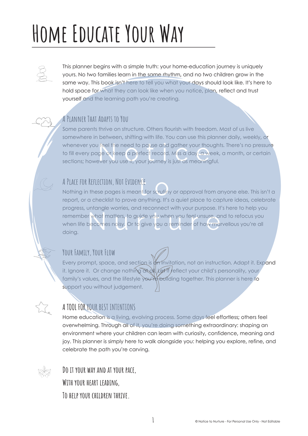 A Year of Home Educating Our Way 2026 – Printable Planner for Home Educators