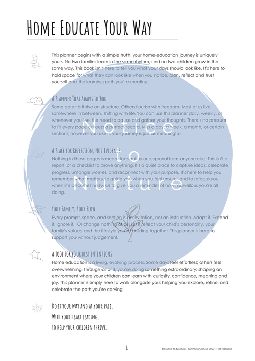 A Year of Home Educating Our Way 2026 – Printable Planner for Home Educators
