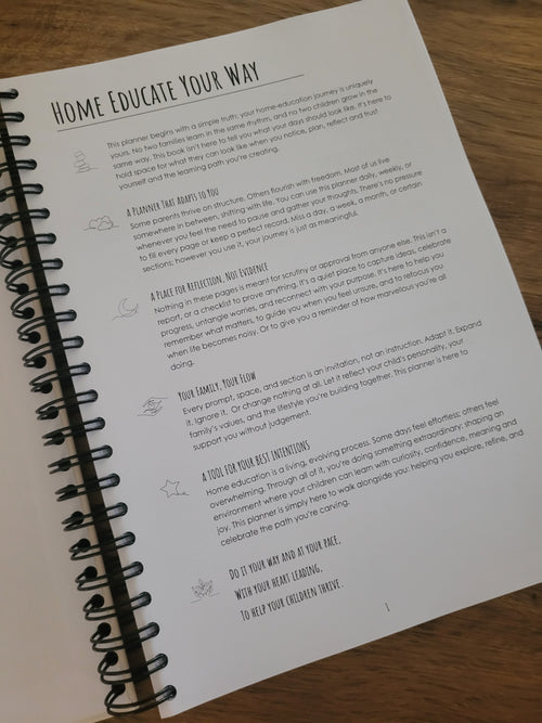 Preorder - A Year of Home Educating Our Way - Undated Hardback Planner